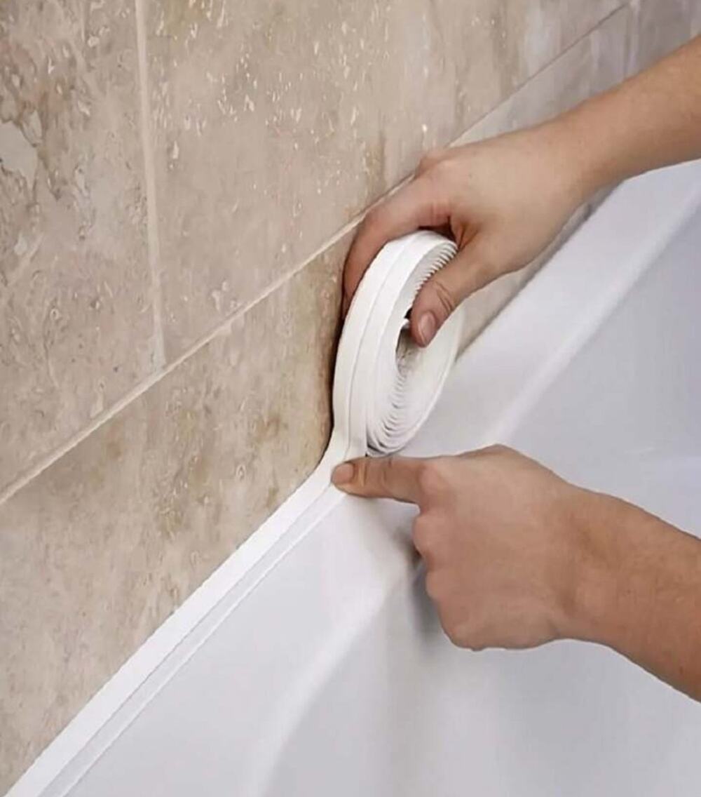 Waterproof Caulk Tape For Kitchen/Bathroom/Tub/Tile Seam 3 Pack 5.5ft x 1.4"